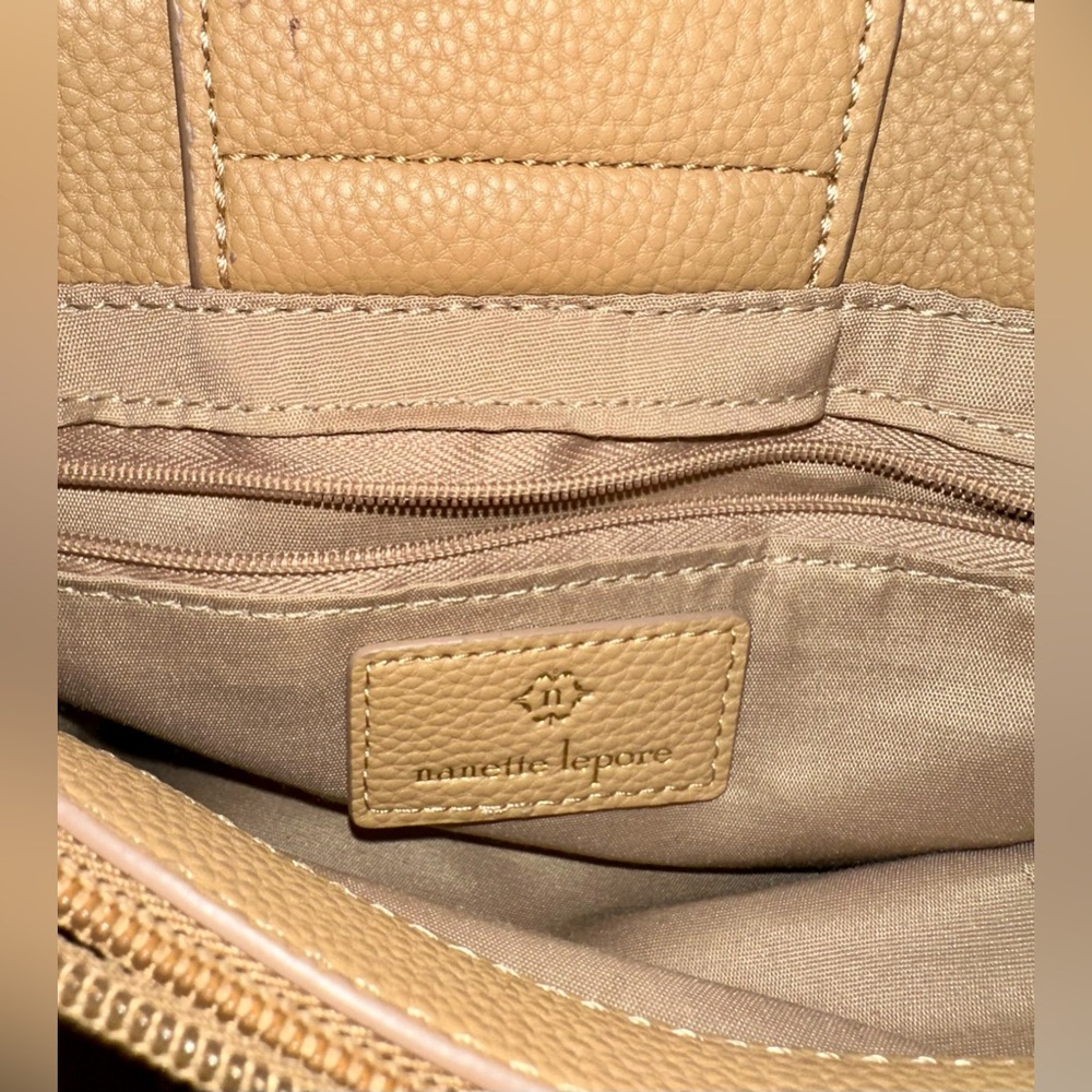 Nanette Lepore Tan and Pink Purse - Picture 4 of 6